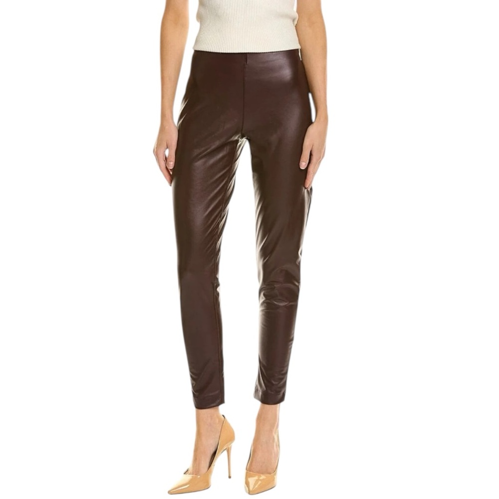 NWOT Vince Camuto Women’s Dark Brown Faux Leather Leggings‎ Fall Winter Bodycon